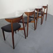 Rosewood dining chairs by Harry Østergaard for Randers Møbelfabrik, Denmark, 1960s, set of 4.