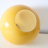 Orange round opaline hanging lamp vintage