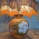 Bohemian glass table lamp