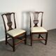 Pair of English Chippendale chairs - oak, 19th century