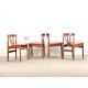 Set of 4 Danish Teak Hollow-Back Dining Chairs (made in the 1960s)