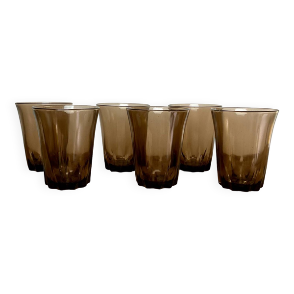 6 petits verres fumés