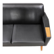 Vintage sofa in imitation leather made in germany 1960
