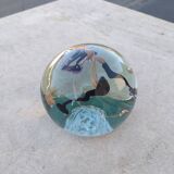 Inclusion glass paste paperweight Maure-Vieil -Bob Le Bleis - 1970's