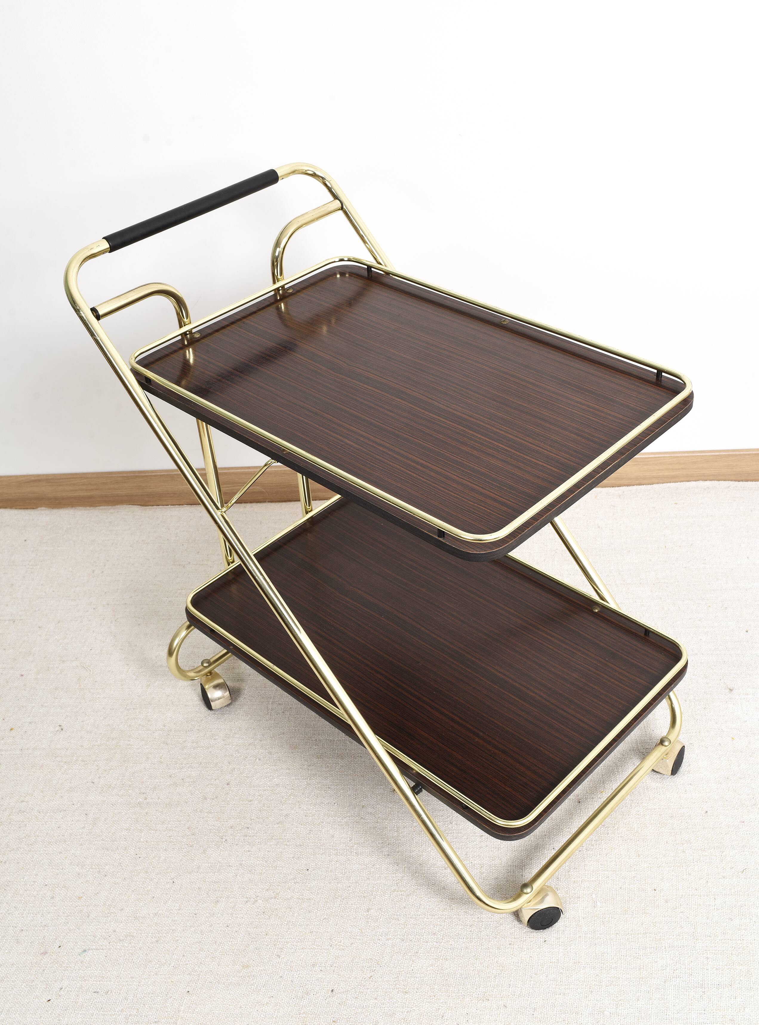 Trolley, bar service, folding table, in formica