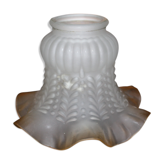 Tulipe en verre bicolore