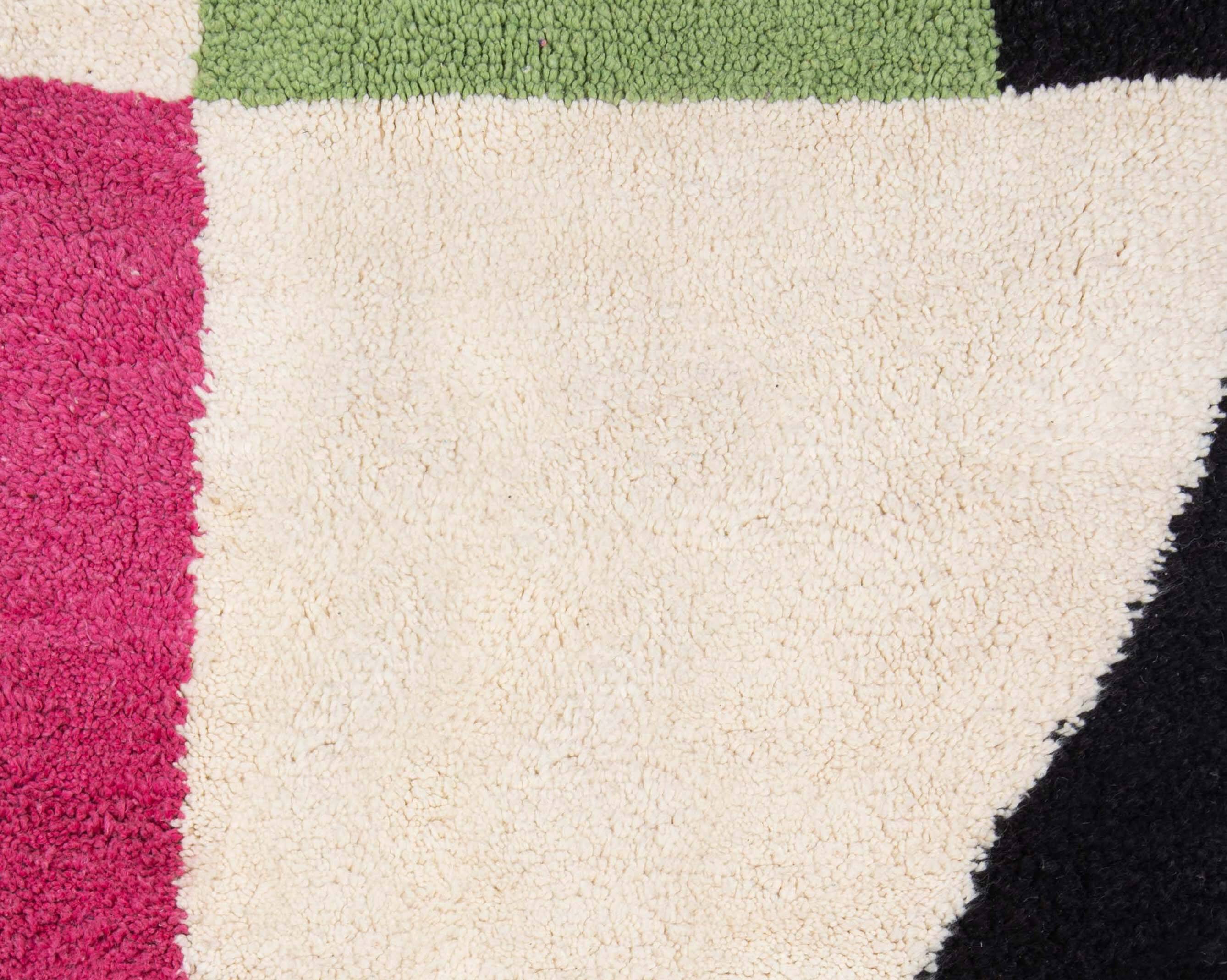 Berber carpet beni urain with colored parts 150 x 110 cm