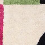 Berber carpet beni urain with colored parts 150 x 110 cm