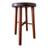 Varnished wooden stool