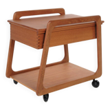 Chariot à couture Sika Mobler, teck, Danemark, vintage, années 1960