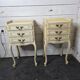 Pair of Louis XV style bedside tables with patina