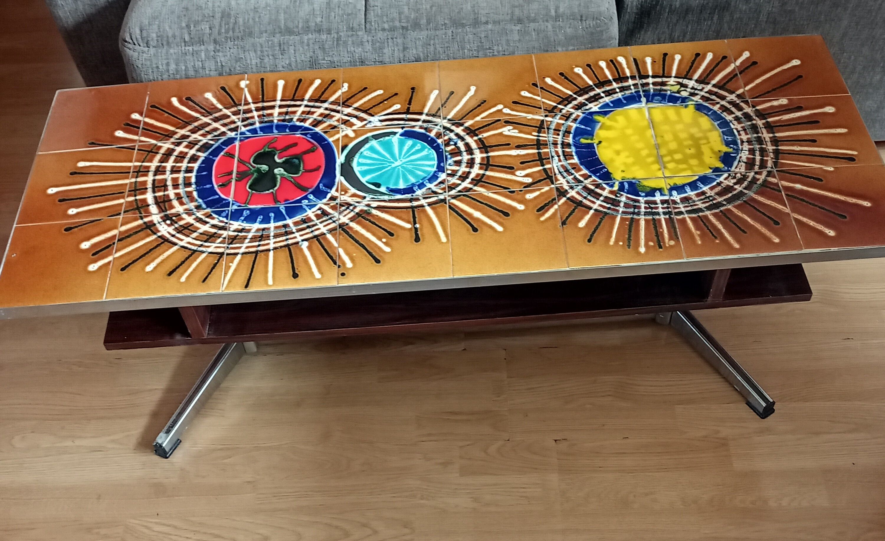 Ceramic coffee table vintage 60s/70s