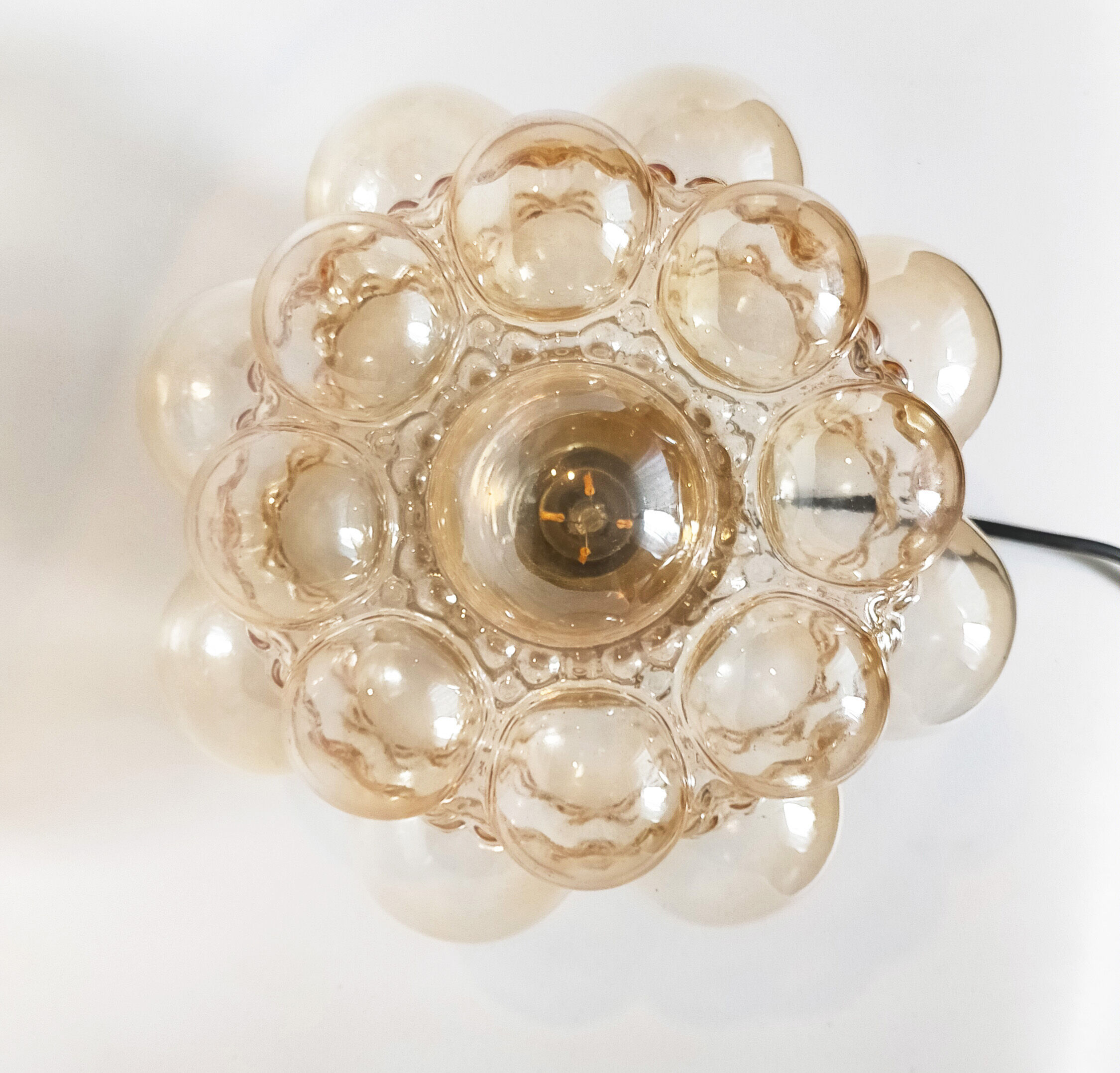 Amber Glass Bubble Applique by Helena Tynell, 1960s