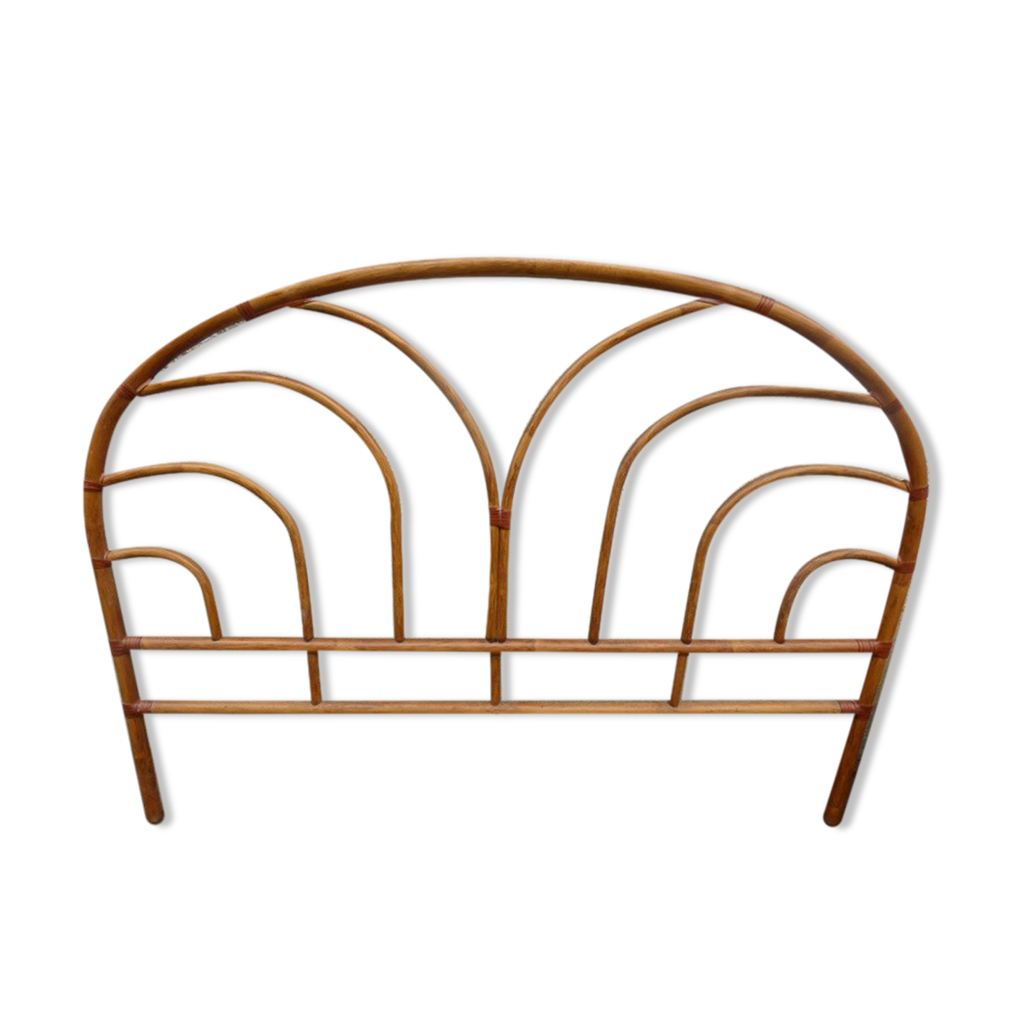 Headboard in rattan and bamboo beige color -Excellent condition