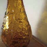 Moulded glass carafe with fruit motifs