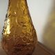 Moulded glass carafe with fruit motifs