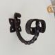 Pair of antique wrought iron coat hooks