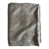 Trousseau sheet in linen thread with Nabeul silk embroidery, old-new