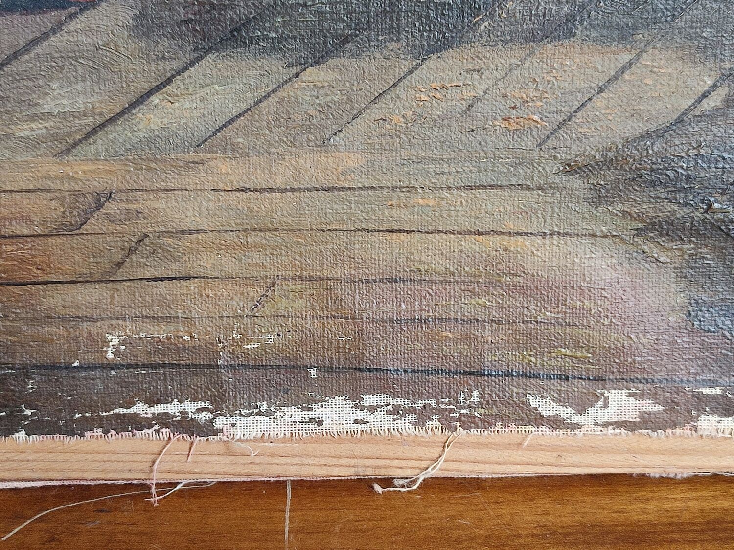 Painting on canvas former ballet dancers signed