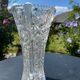 Large engraved and cut crystal vase