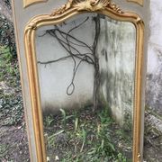 Antique mirror - 98 x 160 - wood and gilded stucco