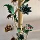 Italian metal lamppost painted flowers 1950