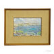 Peinture à l'huile d'Alexander Michael d'un paysage côtier à Moreira, Espagne 1986