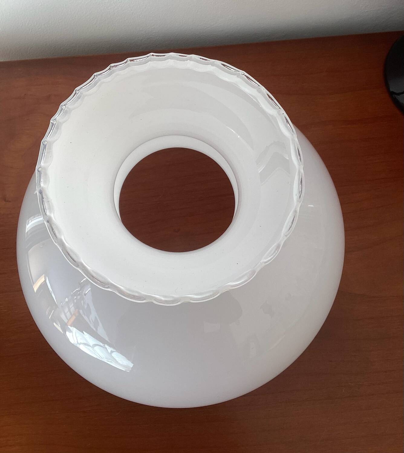 Abat jour verre opale  - vintage