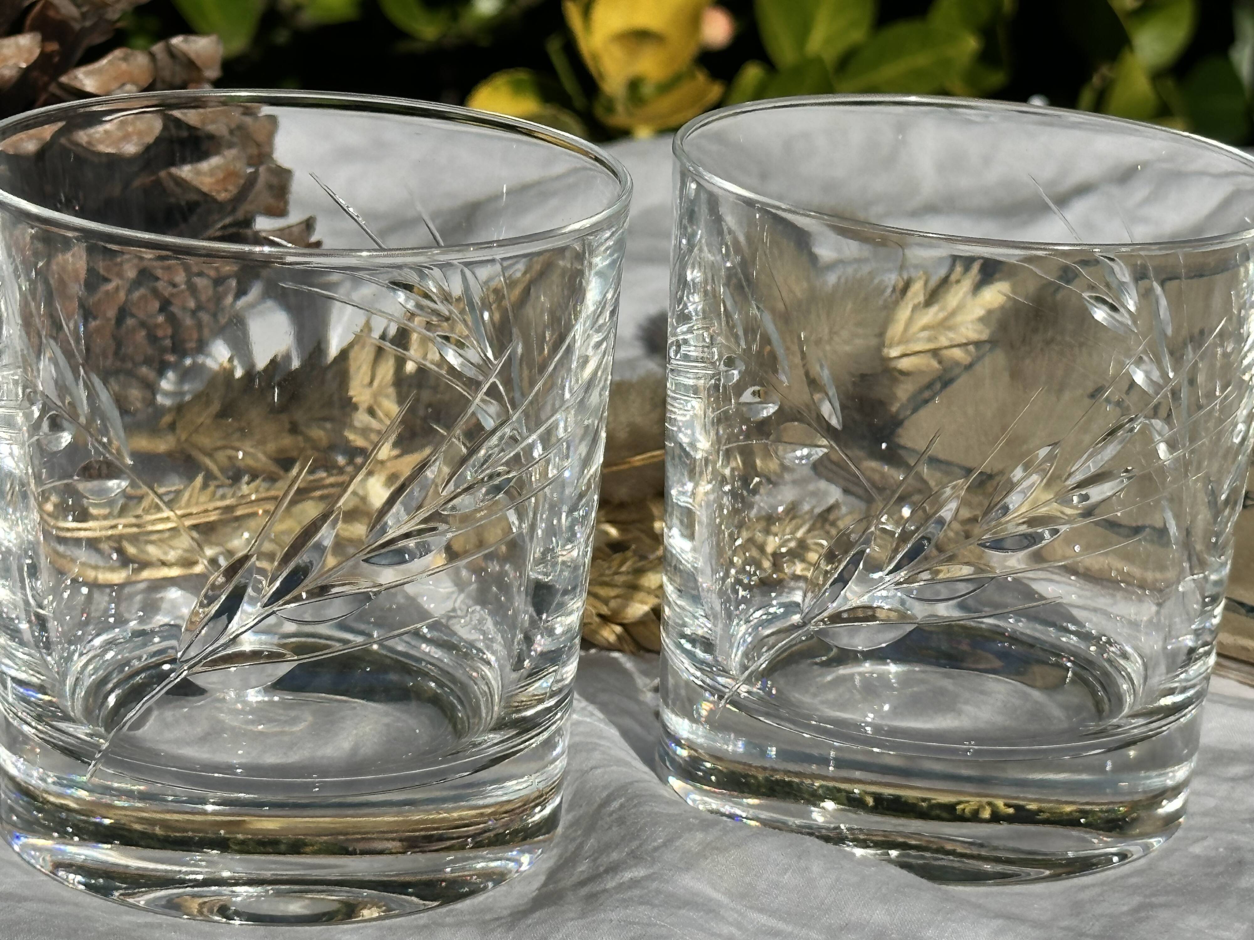 Set of Three 30cl Vintage Crystal Whisky Glasses // Epi Model // Art d