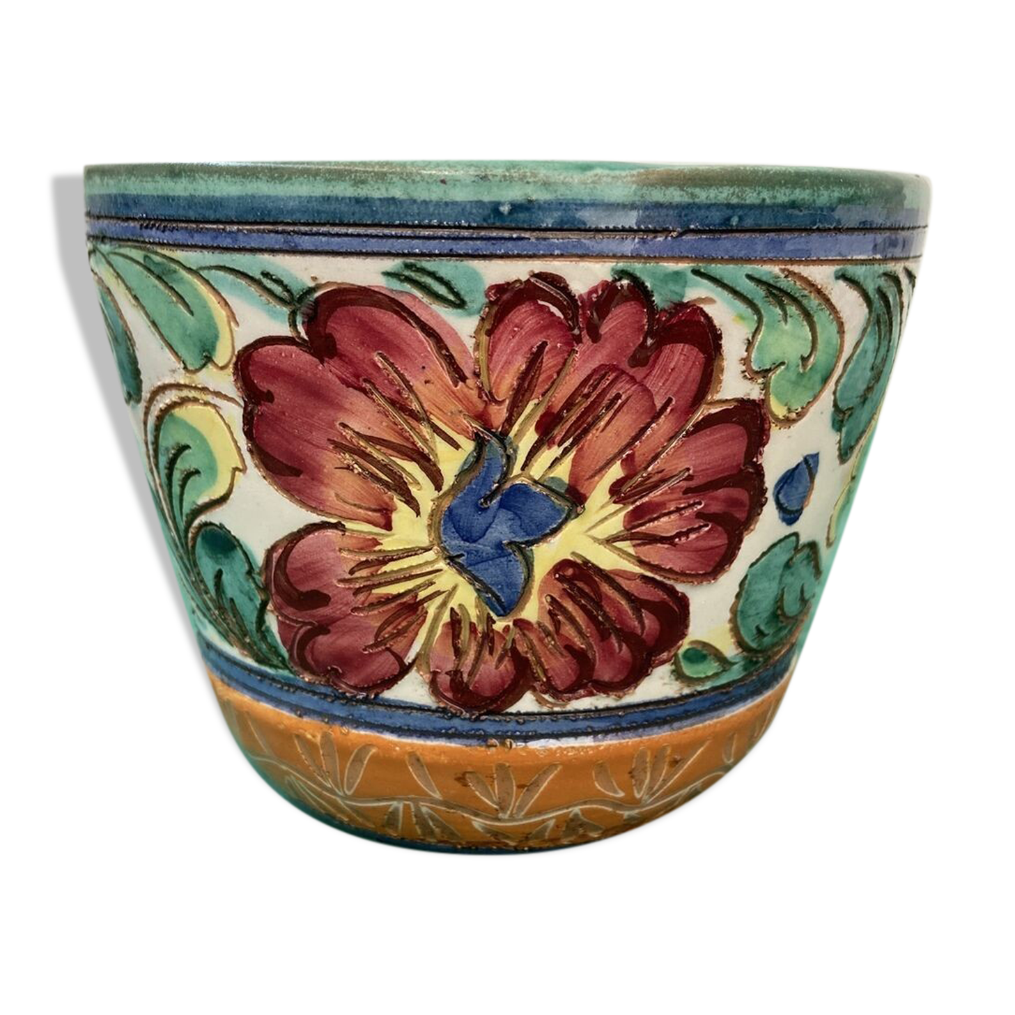 Flower pot cover glazed ceramic plant