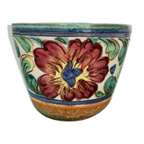 Cache-pot fleurs plante en céramique émaillée