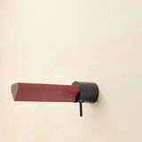Tritico wall lamp Caltha designer Gianfranco Frattini lacquered in burgundy color, Italy 80's