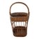 Panier porte bouteilles ancien en rotin