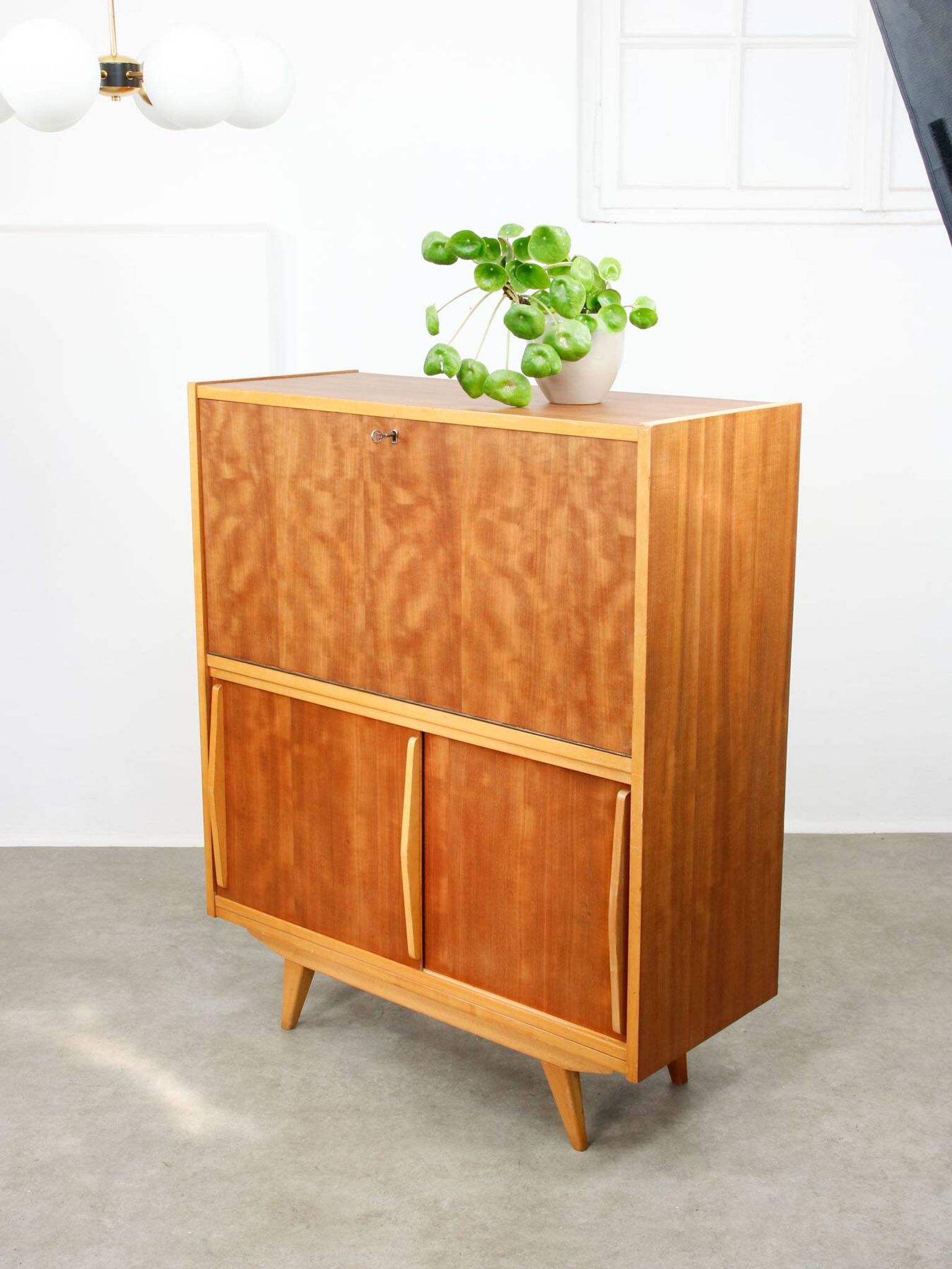 Mid-Century Modern Scandinavian Wooden Bar Cabinet, 1950s