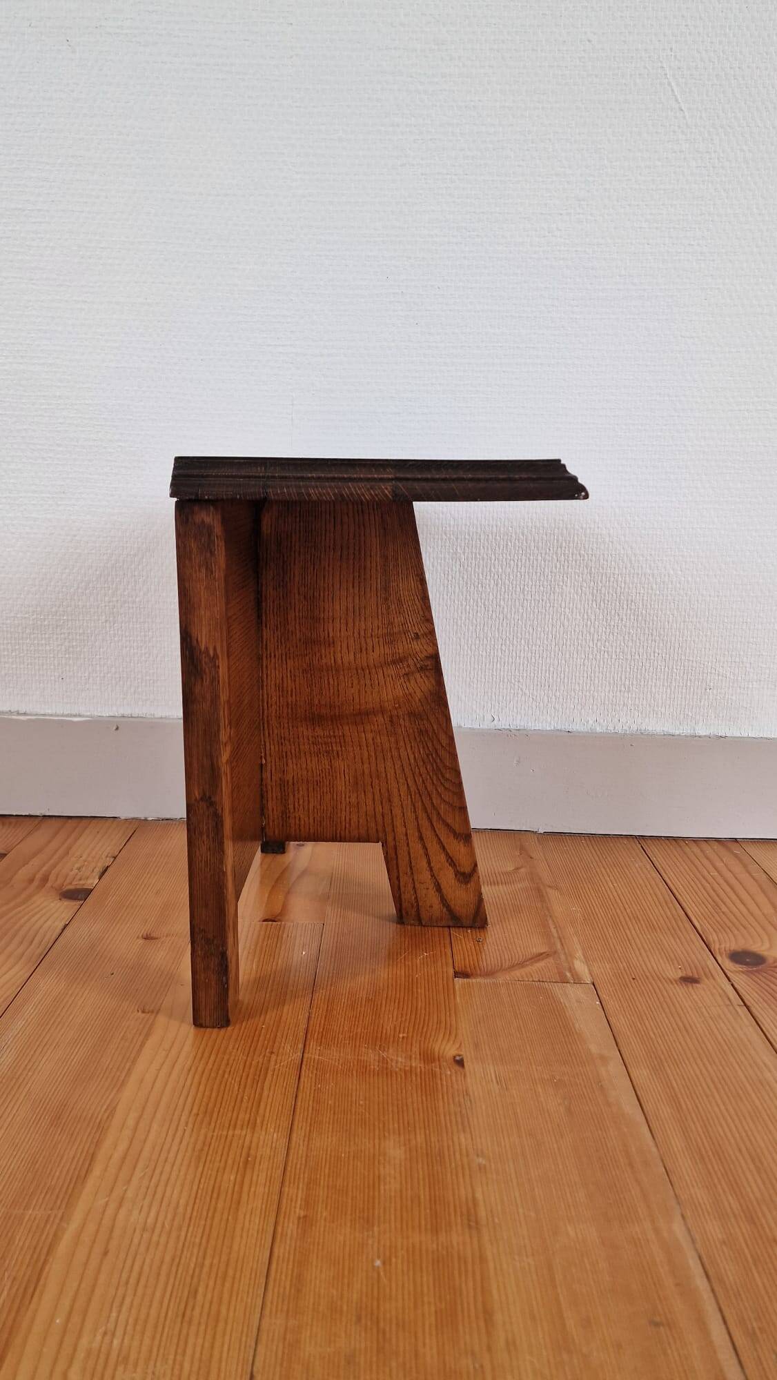 Bedside table or end of sofa Italian brutalism wood
