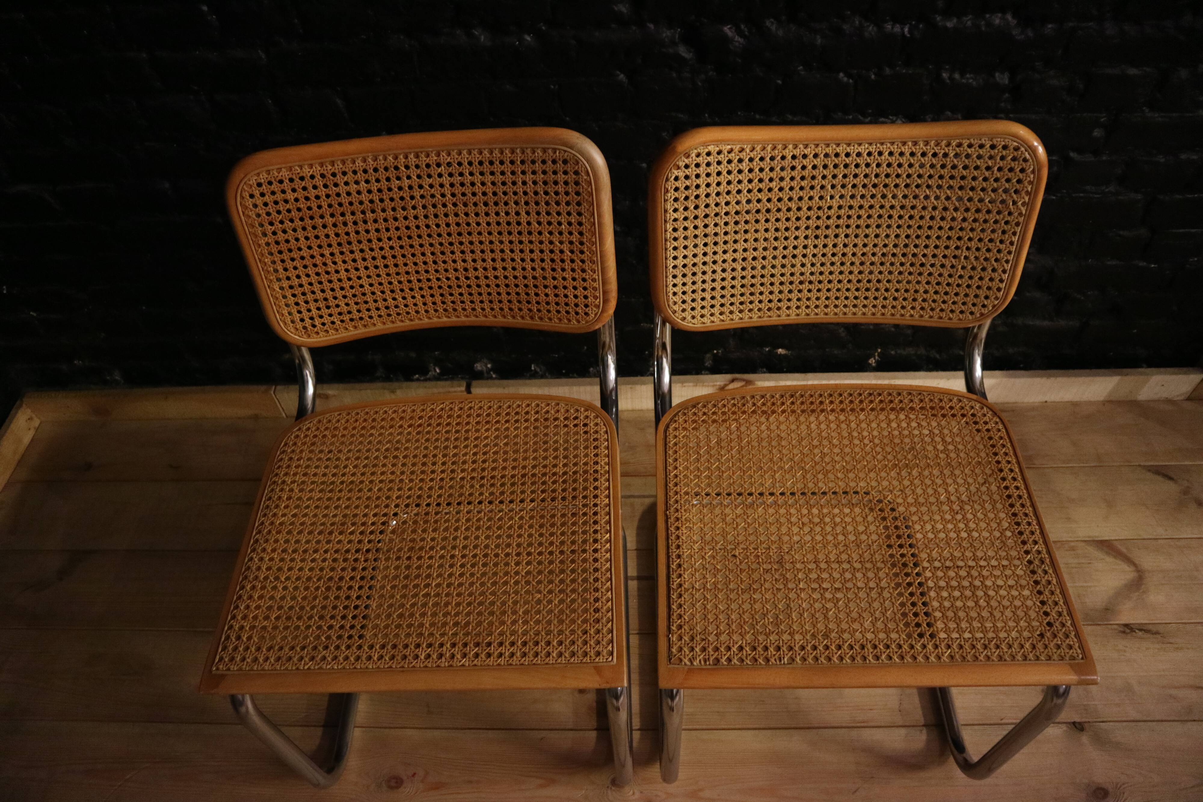 Lot of 2 chairs B32  by Marcel Breuer