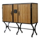 1960s rattan sideboard similar to Audoux & Minnet.