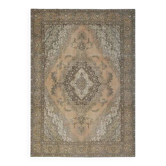 1970s Vintage Persian Handmade Wool Orange Area Rug 276x386