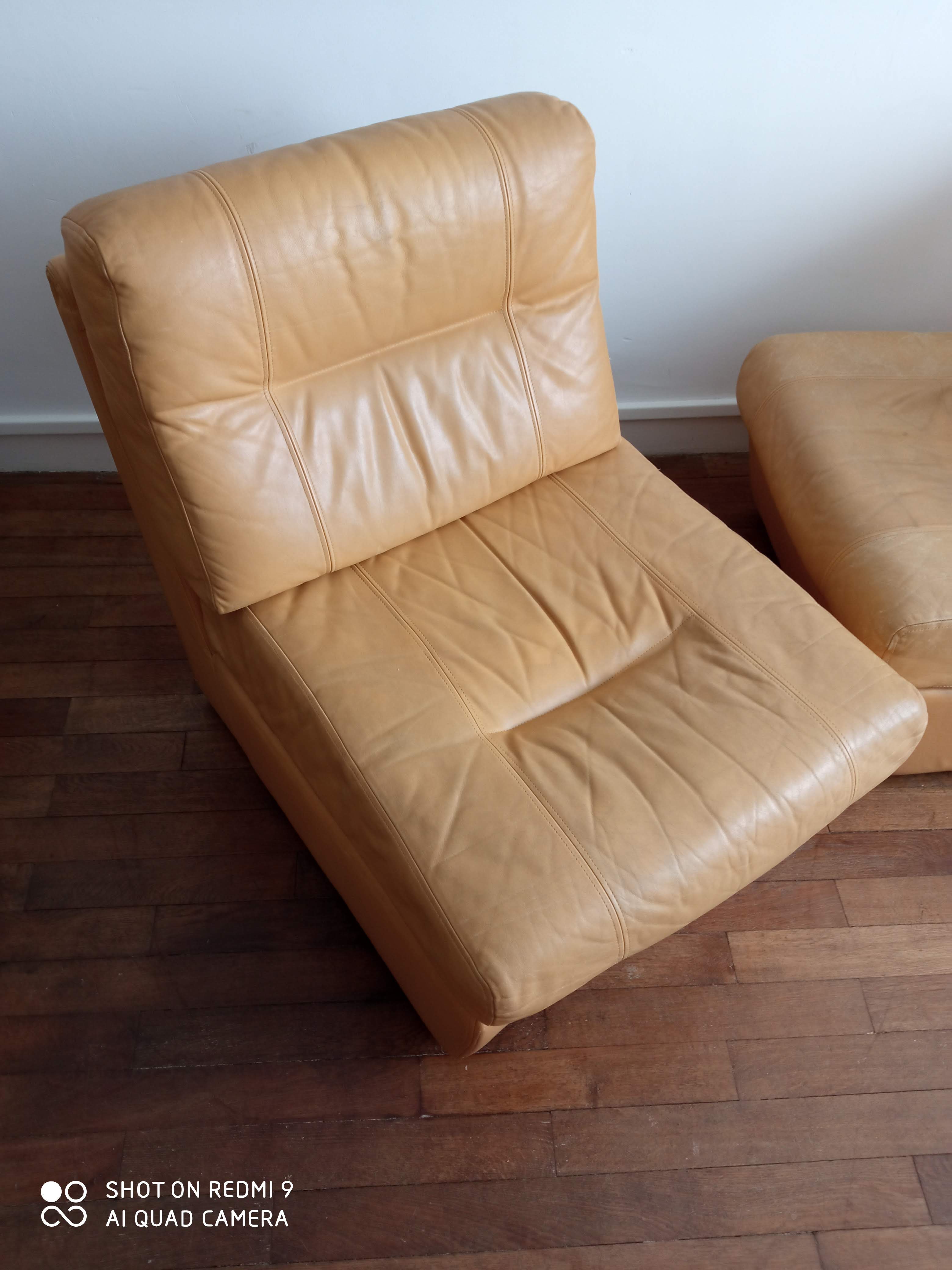 Pair of 1970 leather heaters