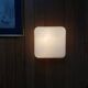 White opaline ceiling light square wall lamp 1960s 1970s