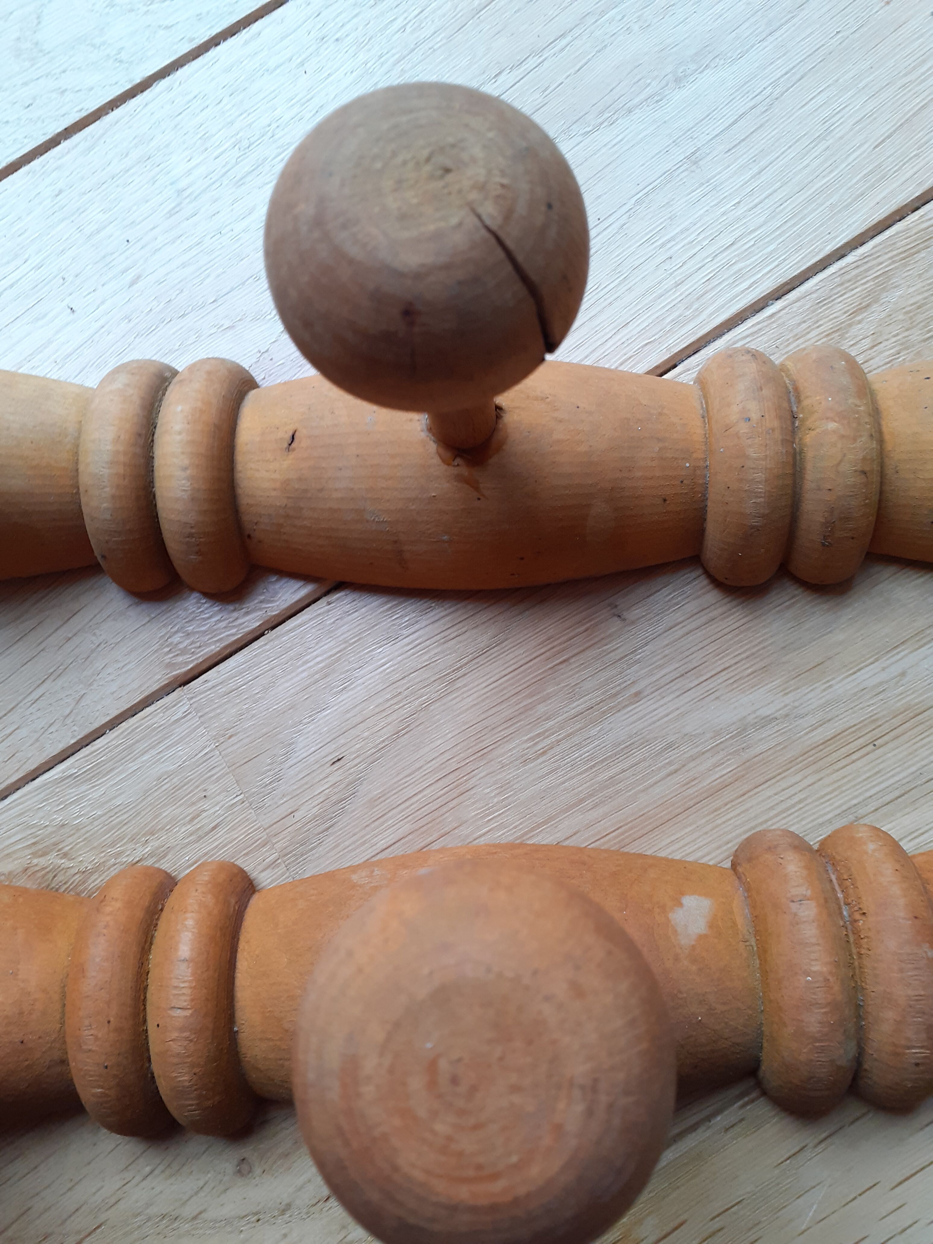 Pair of antique 3 hooks