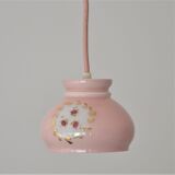 Vintage pink walkman floral pattern and golden frieze