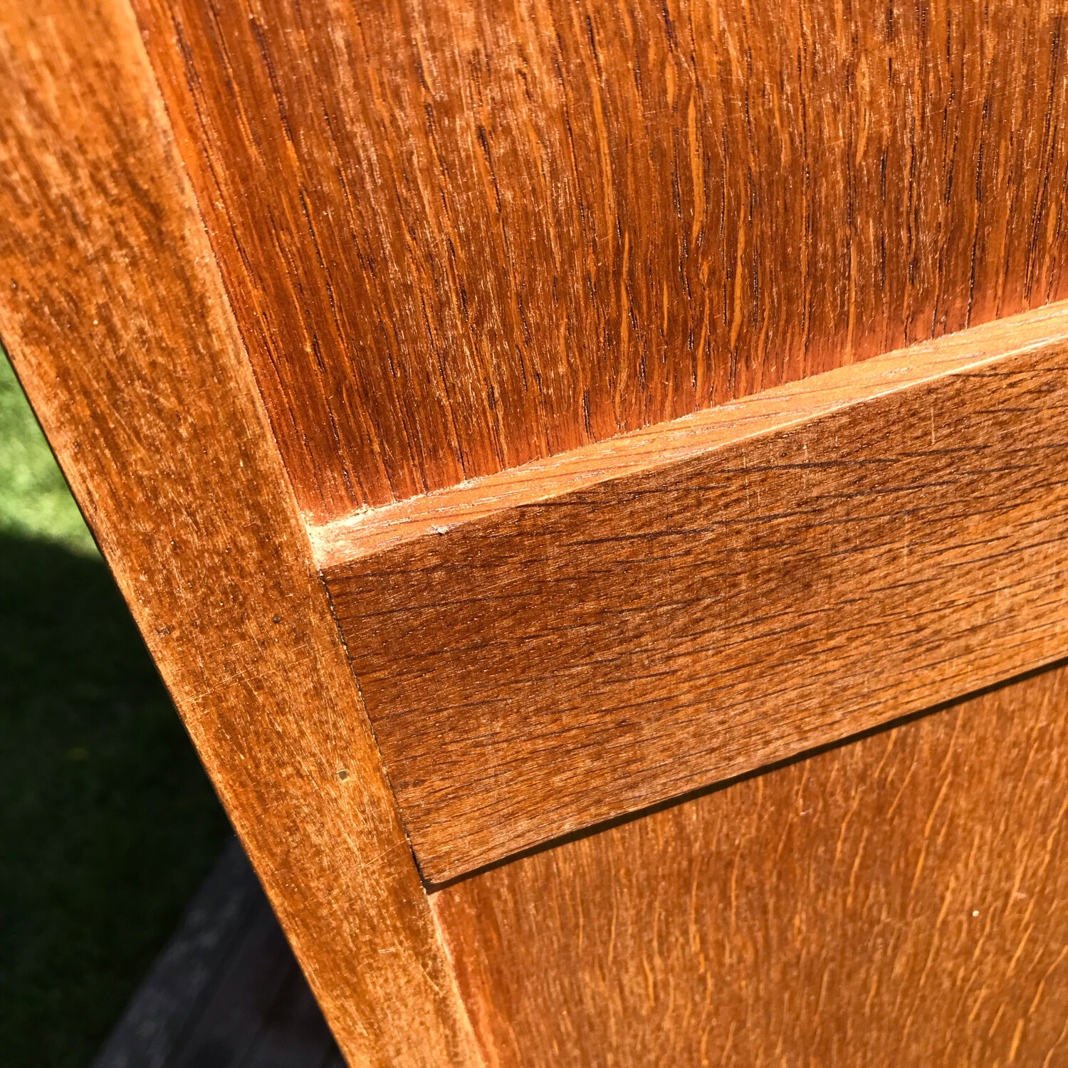 Vintage light oak cashier