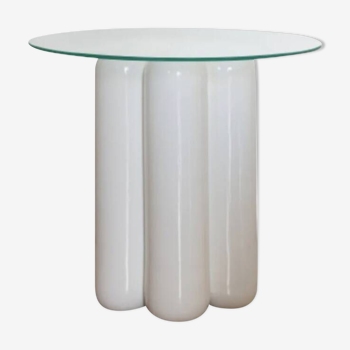 Ceramic pedestal table - CREAM