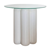 Ceramic pedestal table - CREAM