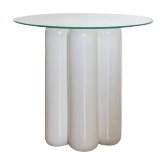 Ceramic pedestal table - CREAM