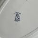 Oval ironstone dish with blue print