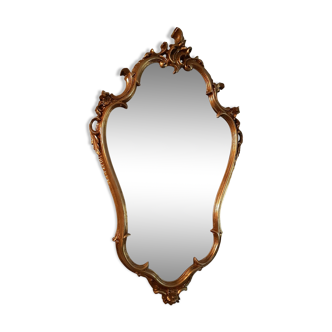 Miroir en bois doré 82x50cm