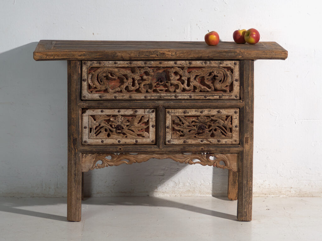 Antique Chinese console with openwork decoration – China, circa 1900