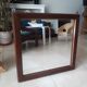 Scandinavian mirror 57-57 50s in solid teak
